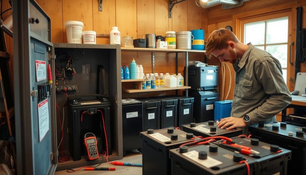 off grid battery bank maintenance