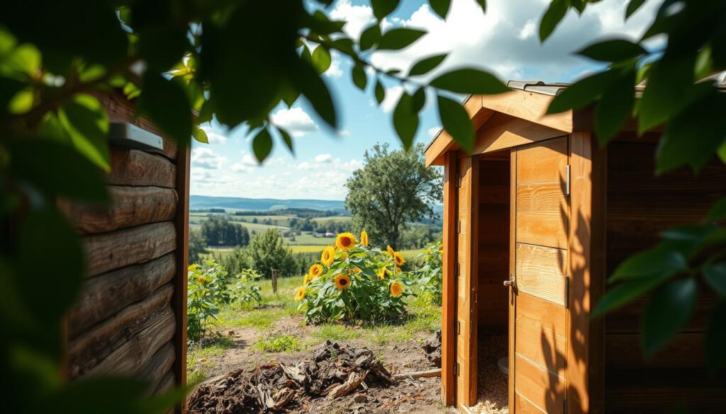 off grid composting toilet