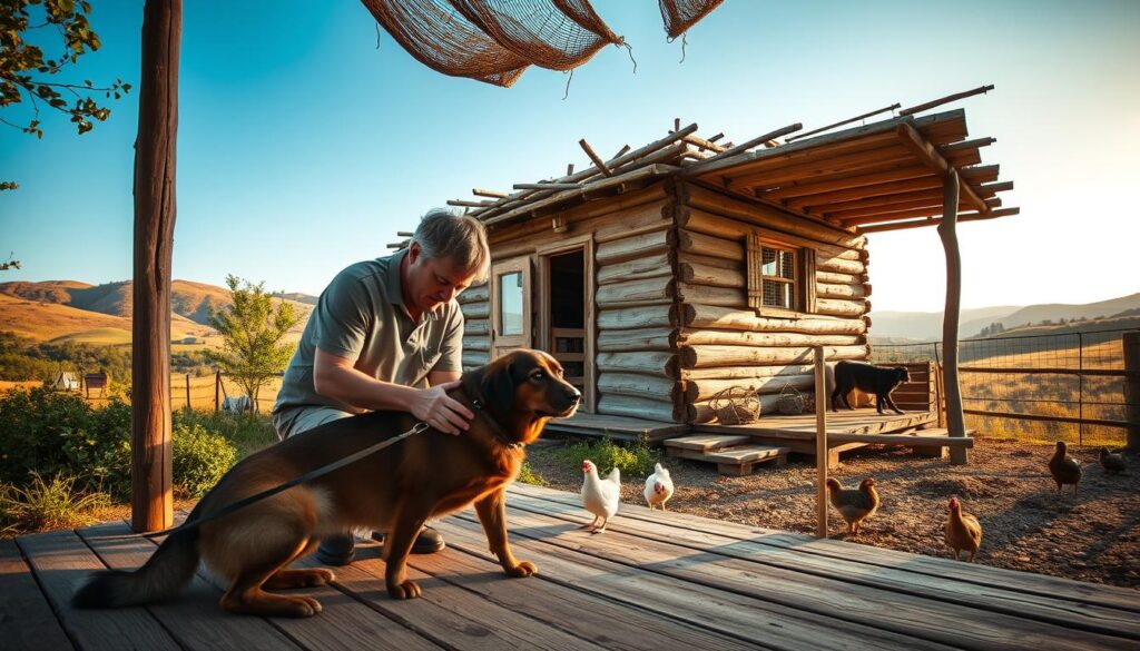 off grid lifestyle with animals