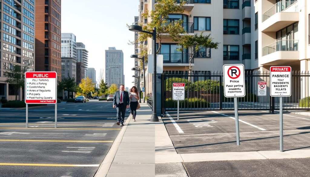 parking laws public vs private property