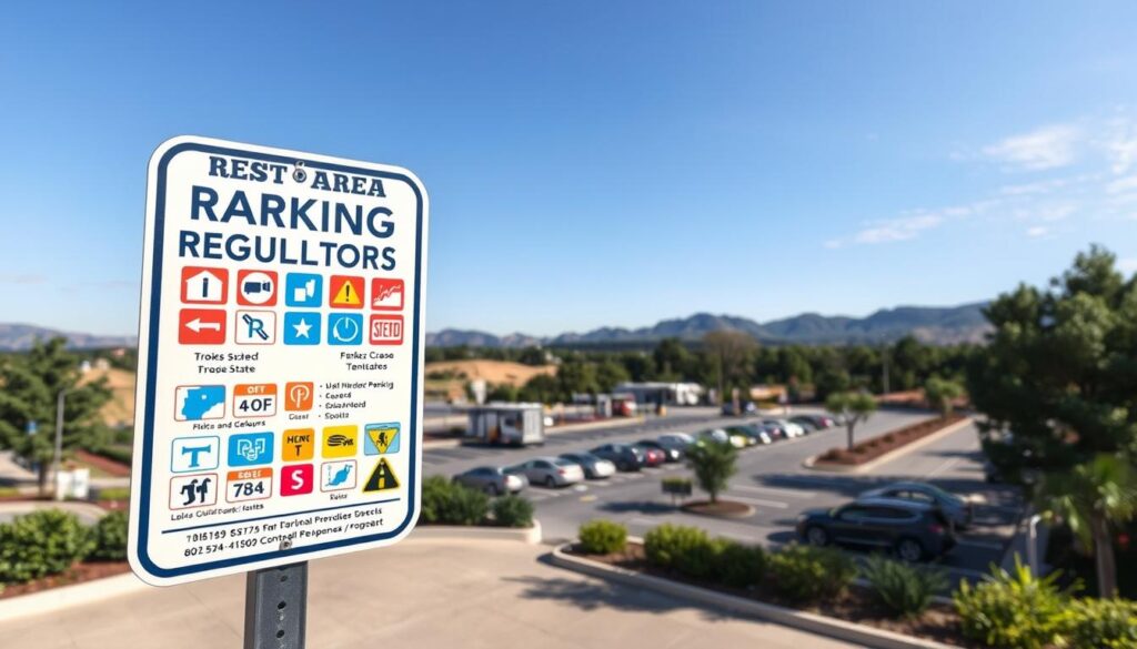 state-specific rest area parking regulations