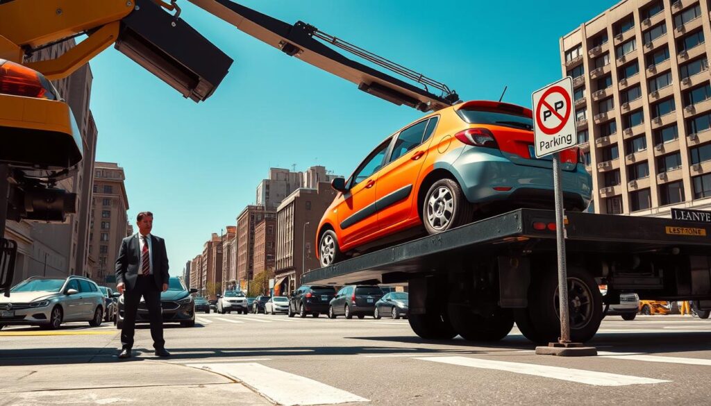 towed for illegal parking